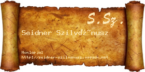 Seidner Szilvánusz névjegykártya